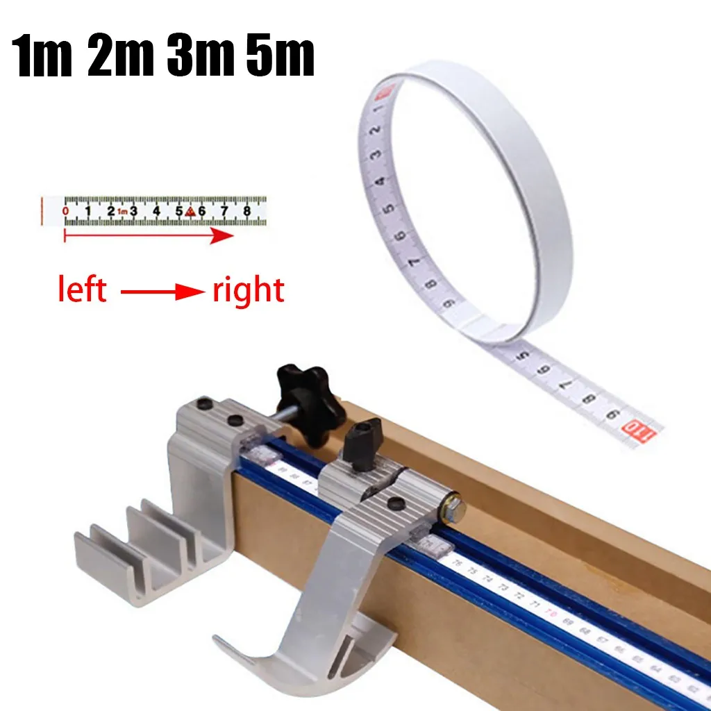 Adjustable Measuring Tape Ruler 1m 2m 3m 5m Woodworking Marking Tool Diy Cutting Guide Track Sliding Clamps Accessories 2026 T1