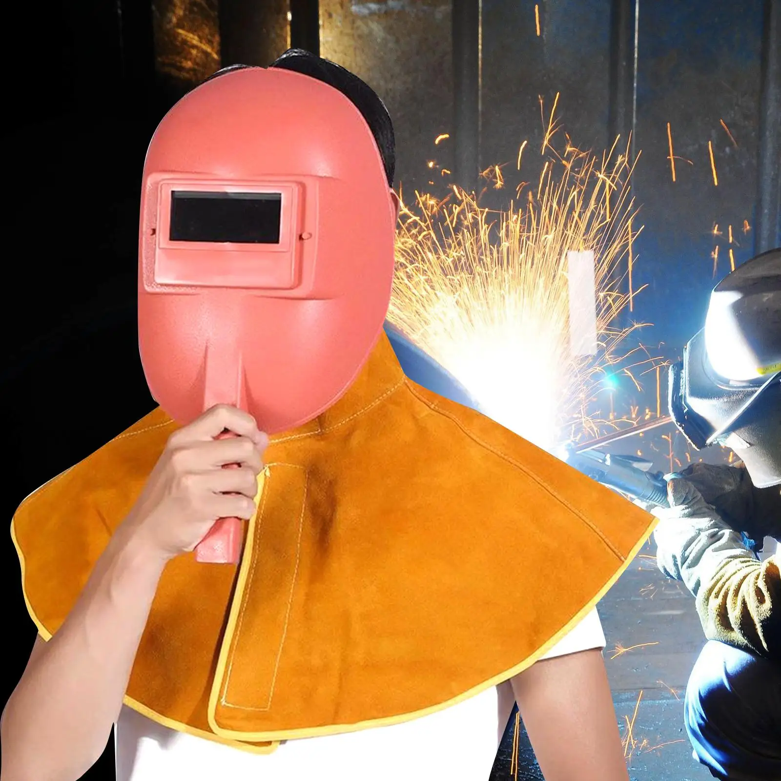 Electric Welding Shawl Electric Soldering Working Security Protection Heat Resistant Breathable Multifunctional Protective Hood