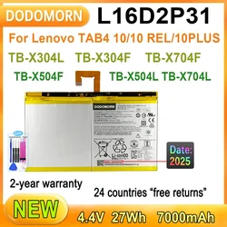 New L16D2P31 1ICP3/84/94-2 Battery For Lenovo TAB4 10/10 REL/10PLUS TB-X304L TB-X304F TB-X704F TB-X504F TB-X504L TB-X704L Series