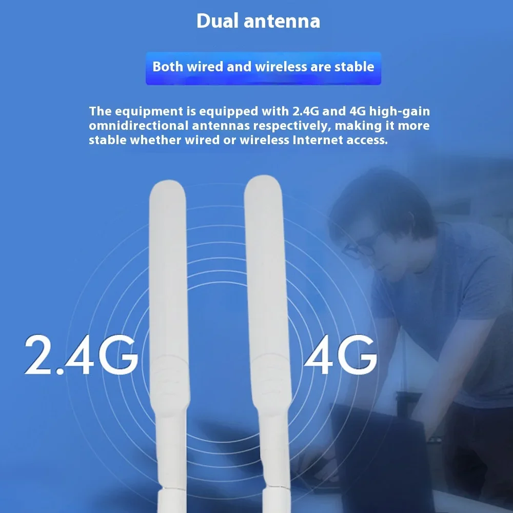 Huitenda-enrutador 4G LTE de 300Mbps, punto de acceso wifi inalámbrico de doble banda, AP, con antena externa, compatible con interruptores POE de