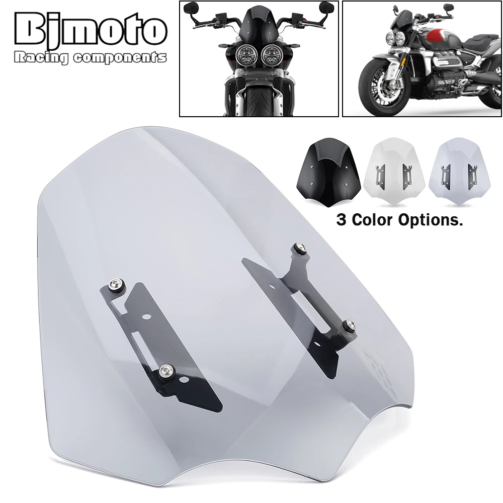 Motorcycle Windscreen Windshield For Triumph Rocket 3 3R GT 2020 2021 2022 Wind Deflector