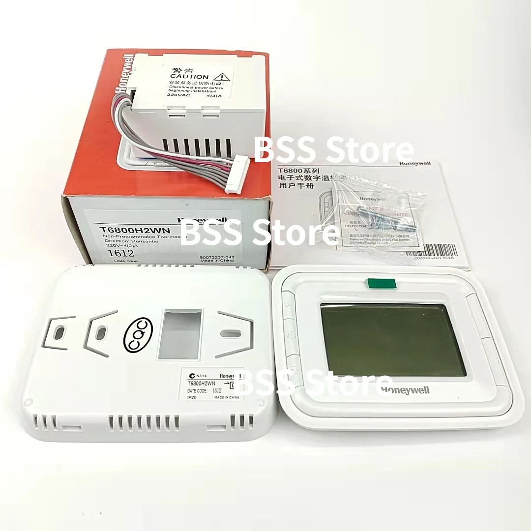 Electronic Digital Thermostat T6800H2WN T6800V2WN Fan Coil Control LCD Thermostat Two Control Module Sensor