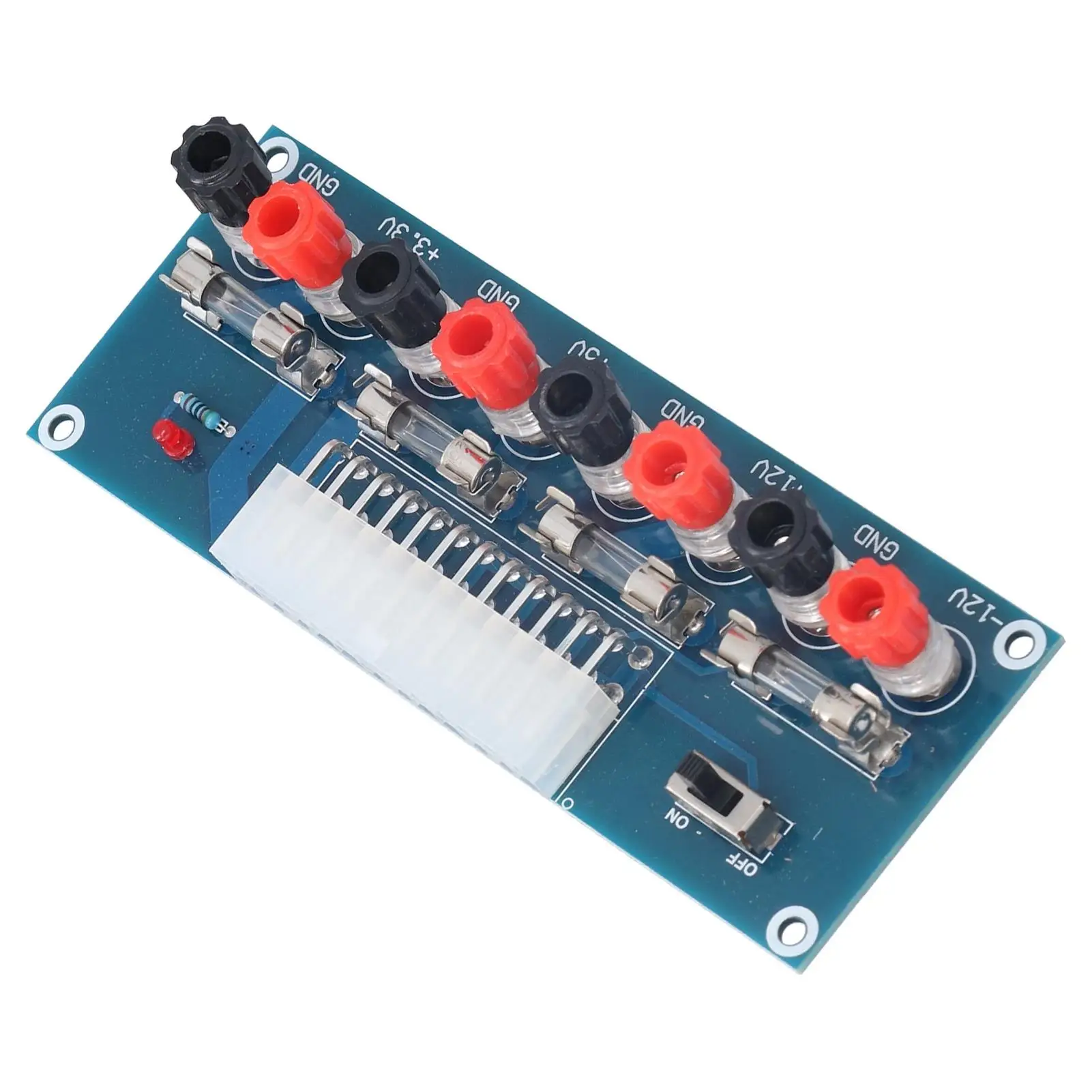 ATX Power Board Copper Clad Laminate 128x48.2mm 4 Outputs 24 Pins Computer Supply Module