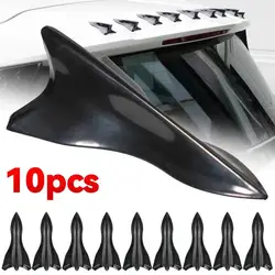 10Pcs Universal Rear Roof Shark Fins Spoiler Wing Kit Car Roof Spoiler Bumper Spoiler Shark Fin Diffuser Vortex Generator