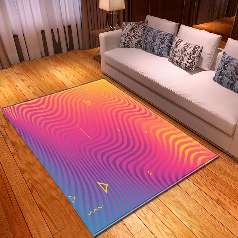 Colorful Abstract Living Room Rug Bedroom Floor Mat Carpets for Bed Room Area Rugs Fleece Carpet Bedroom Decor Dropshipping POD