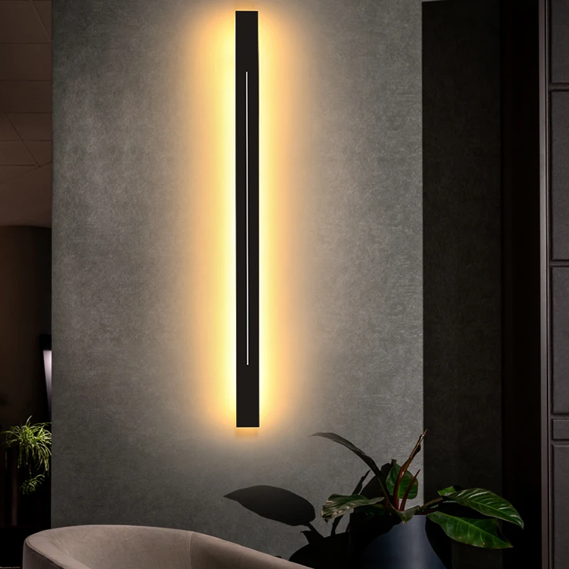 

Modern Long Strip Wall Lamps Staircase Lamp Aisle Bedroom Bedside Line Wall Lamp Led Mirror Front Lamp wall sconce indoor lamps