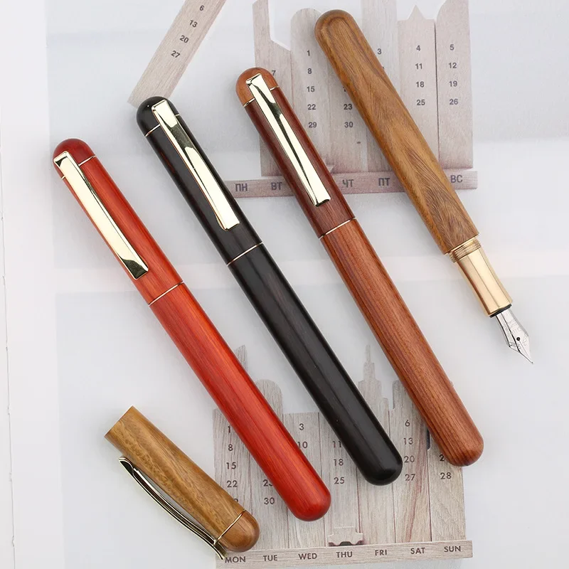 Majohn M3 Natural Wood Fountain Pen Iridium Extra Fine 0.38mm Bent Nib Smooth Writing Pen For Writing Office School Supplies