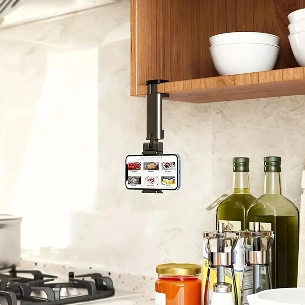 عالمي في الرحلات الجوية حامل هاتف الطائرة جبل 360 درجة دوران يدوي طائرة السفر حامل جوّال بلاستيكي #2