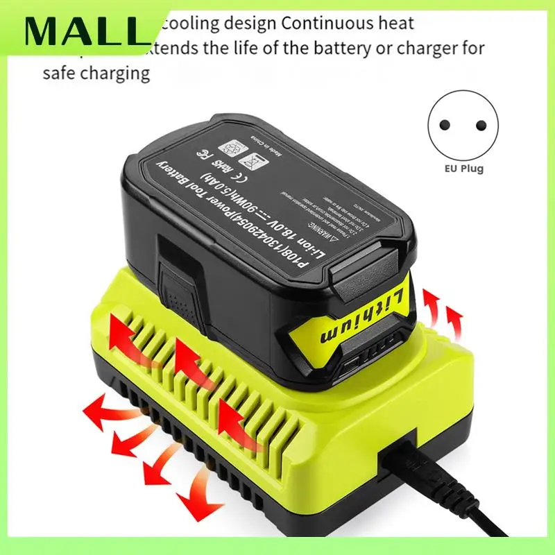 MALL P117 Battery Charger 12V-18V Replacement For Ryobi Li-Lon 3A / Ni-MH & Ni-CD 2A EU Plug