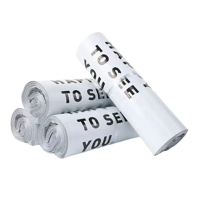 50Pcs Mailing Post Bag White Color Thicken Express Packaging Bag Self Adhesive THANKS Printing Clothing Courier Parcel Bags