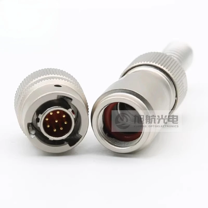 8-Pin Aviation Connector YLH26N0809J21-F YLH20N0809K21 with Spring Strain Relief for Industrial Applications