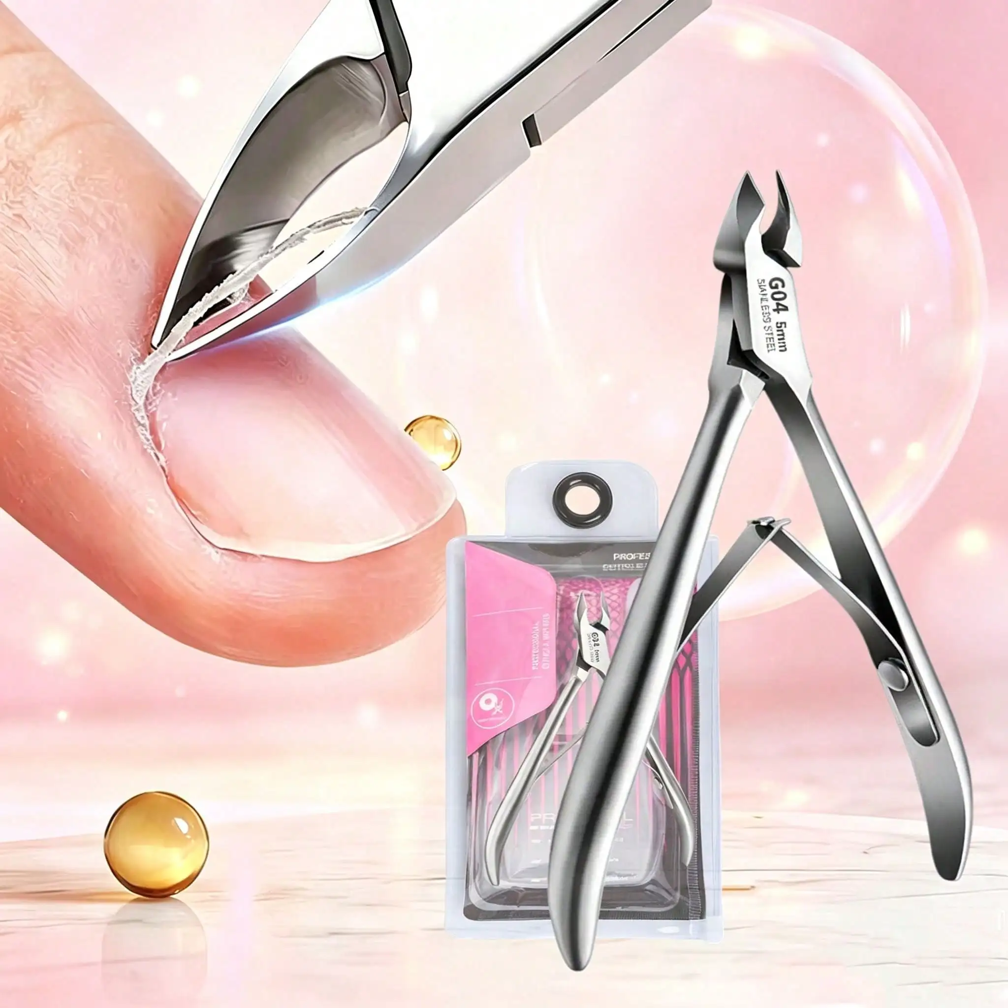 1PC Salon Sharp Cuticle Remover,trims dead skin&hangnails.Ideal nail tool for press-on nails,great gift for holidays&backtochool