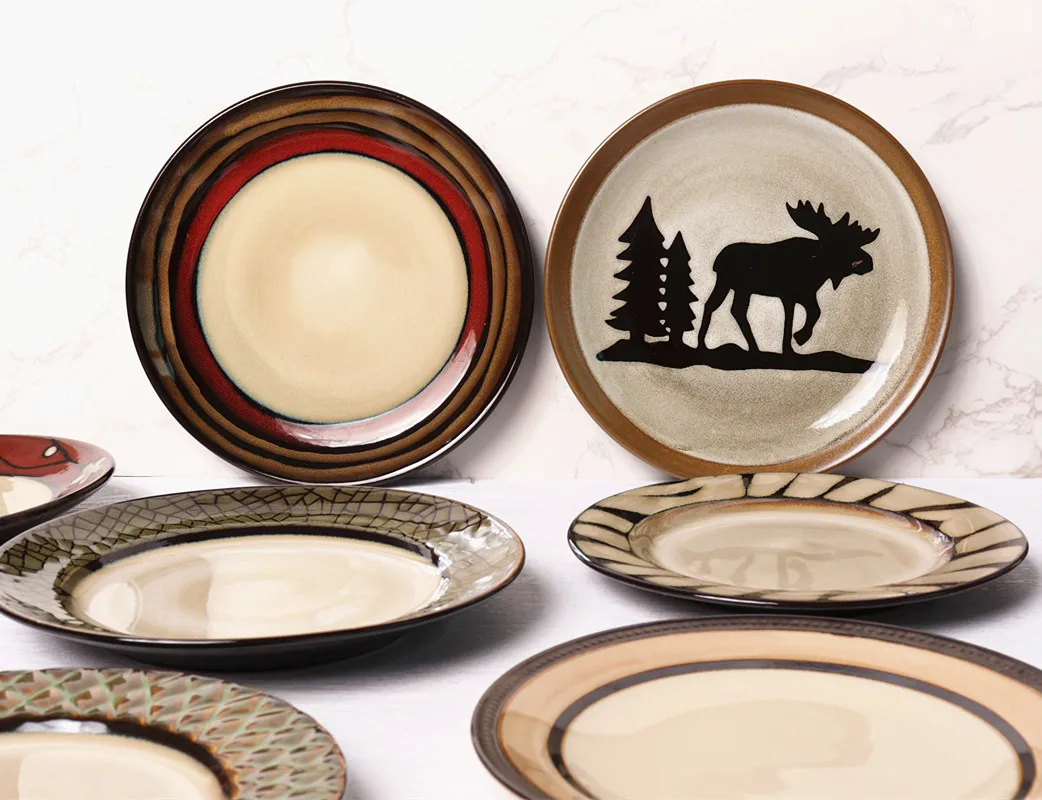 

Креативная круглая тарелка Cerc Di Ins Sle для домашнего использования, для салатов, стейков, декоративная, винтажная, для выпечки, для духовки