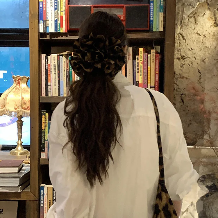 

Резинка для волос в стиле «большая кишка» с гортензией, элитные зарубежные аксессуары для волос, новые модели