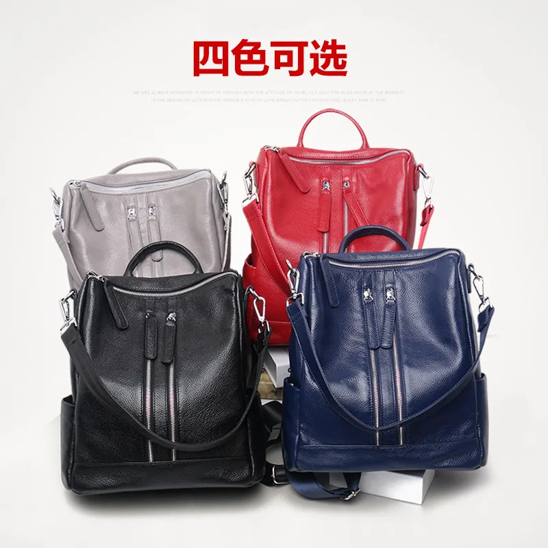 New Korean Leather Feminine Backpacks Fully Waterproof Women's Youth Version Backpacks Bags School Bags Large Capacity Backpack