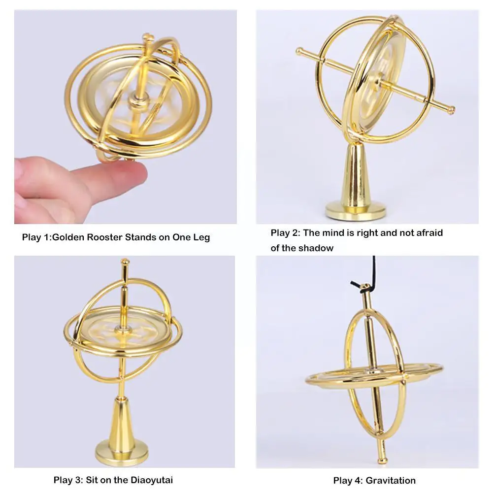 Self-balancing Gyroscope Anti-gravity Decompression Educational Toy Six Generations Colorful Finger Gyroscope Gift For Kids T7X2