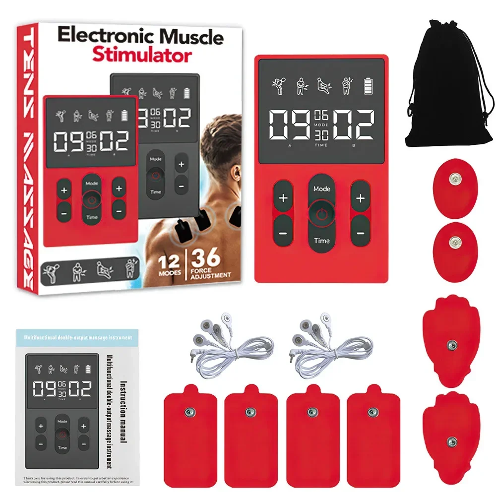 

TENS Meridian Massager EMS Multi-Functional Dual Channel 12 Modes 36 Intensity Timed Output Relief Muscle Relaxation Tool