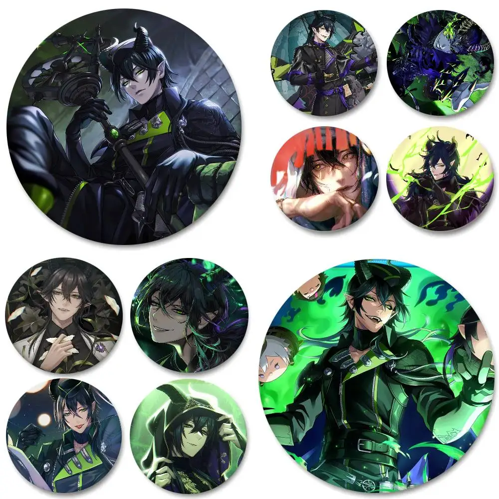Anime Twisted Wonderland Malleus Draconia Badges Round Badge Tinplate Coin Brooch Clothing Backpack Accessories Lapel Pin