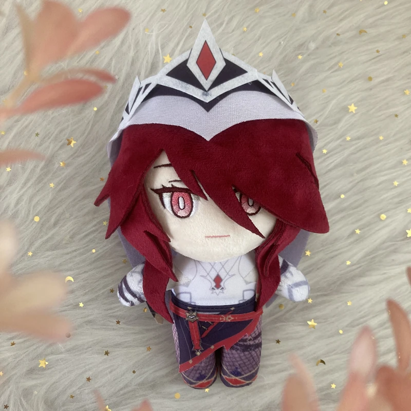 20cm Anime Genshin Impact Rosaria Cosplay Plush Doll Toy Character Cute Soft Stuffed Pillow Christmas Halloween Gift