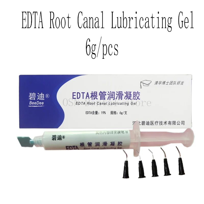6g/Pcs Dentistry EDTA 19% Root Canal Gel for Root Canal Expansion and Lubrication Smear Layer Removal & Irrigation, Endodontic