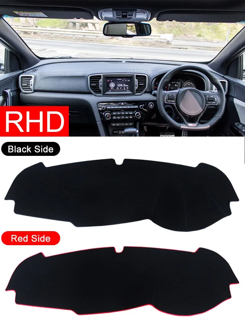 Für Kia Sportage 2016 ~ 2020 Auto Center Konsole Dashboard Abdeckung Trim Kit Sonnenschirm Anti-Uv Teppich Nicht-slip matte Innen Zubehör – Detail 4