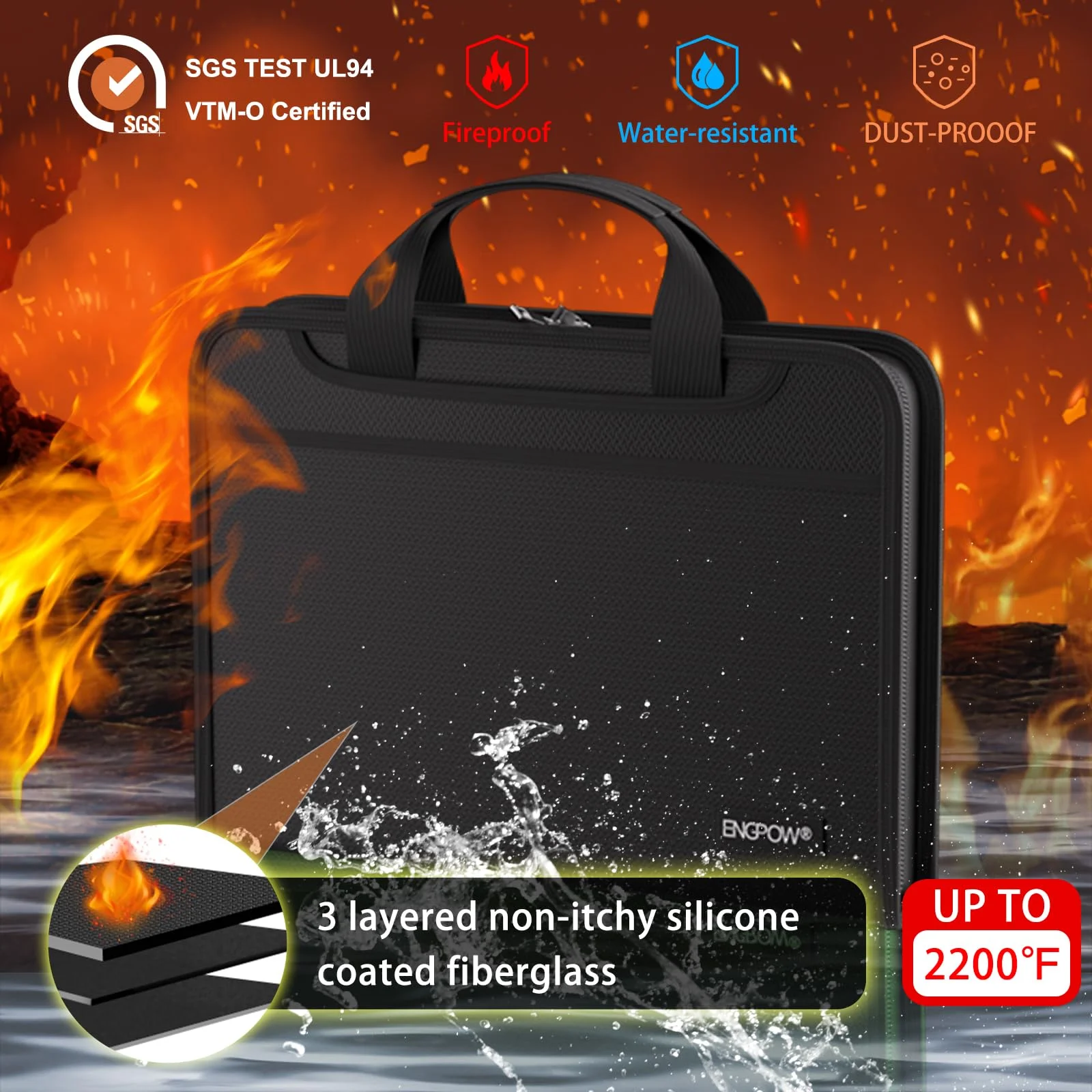 Portable Accordion File Organizer,Fireproof Expanding File Folder with Multi Pockets,13 Colorful Pockets Document Organizer