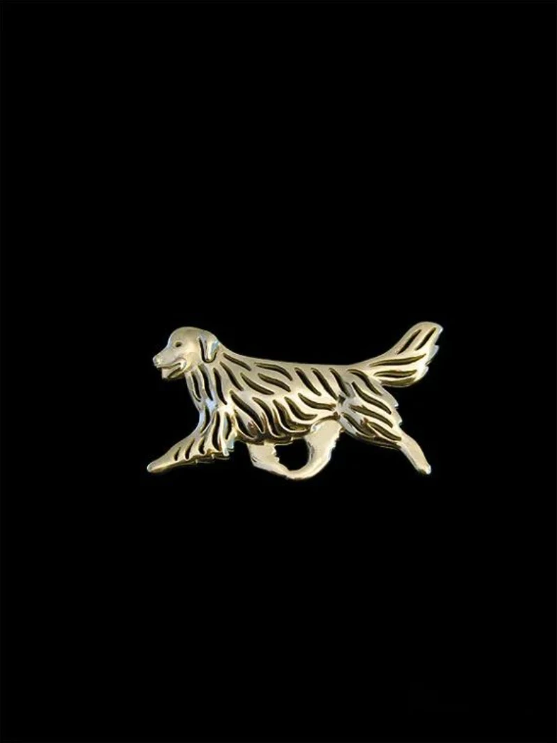 Trendy Golden Retriever Movement Brooches