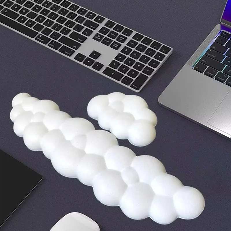 Cloud Shape Wrist Rest Pad Soft Keyboard Wrist Pad Pad Anti-Slip Desk Mat Memory Foam Useful Accessories For Home Office Travel
