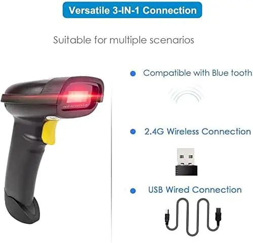 Netum Wireless 2D QR NT-1228BL Barcode Scanner Bluetooth Bar Code Reader 2D Scanner For Mobile Payment