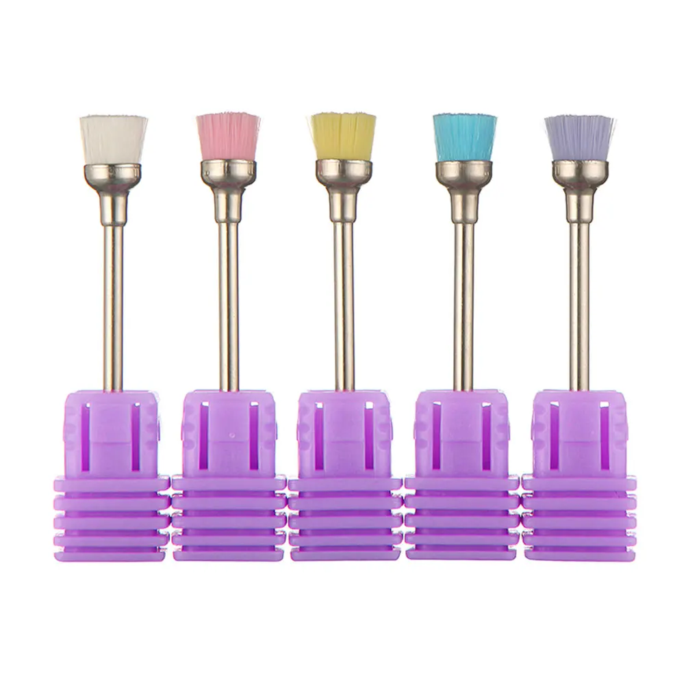 

5pcs Drill Bits Cleaning Brush Professional Nail Art Dust Brush For Salon Manicurist Tool Kit Safe Premium Material Easy Carry