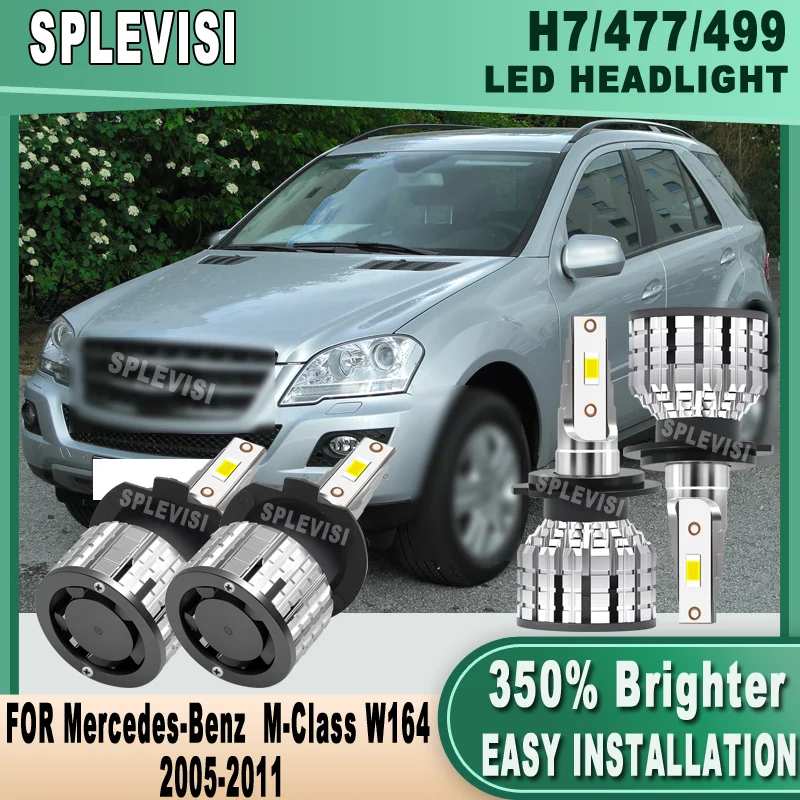 

24000LM/Pair for Safe Night Driving 6000K H7 477 499 led headlight For Mercedes-Benz M-Class W164 2005 2006 2007 2008-2011
