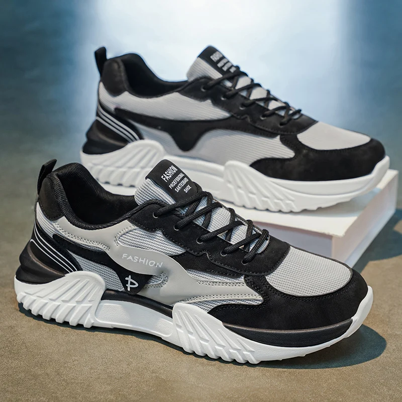 Men's lightweight casual sneakers four seasons new breathable soft sole outdoor speed running sports shoes fashion walking shoes