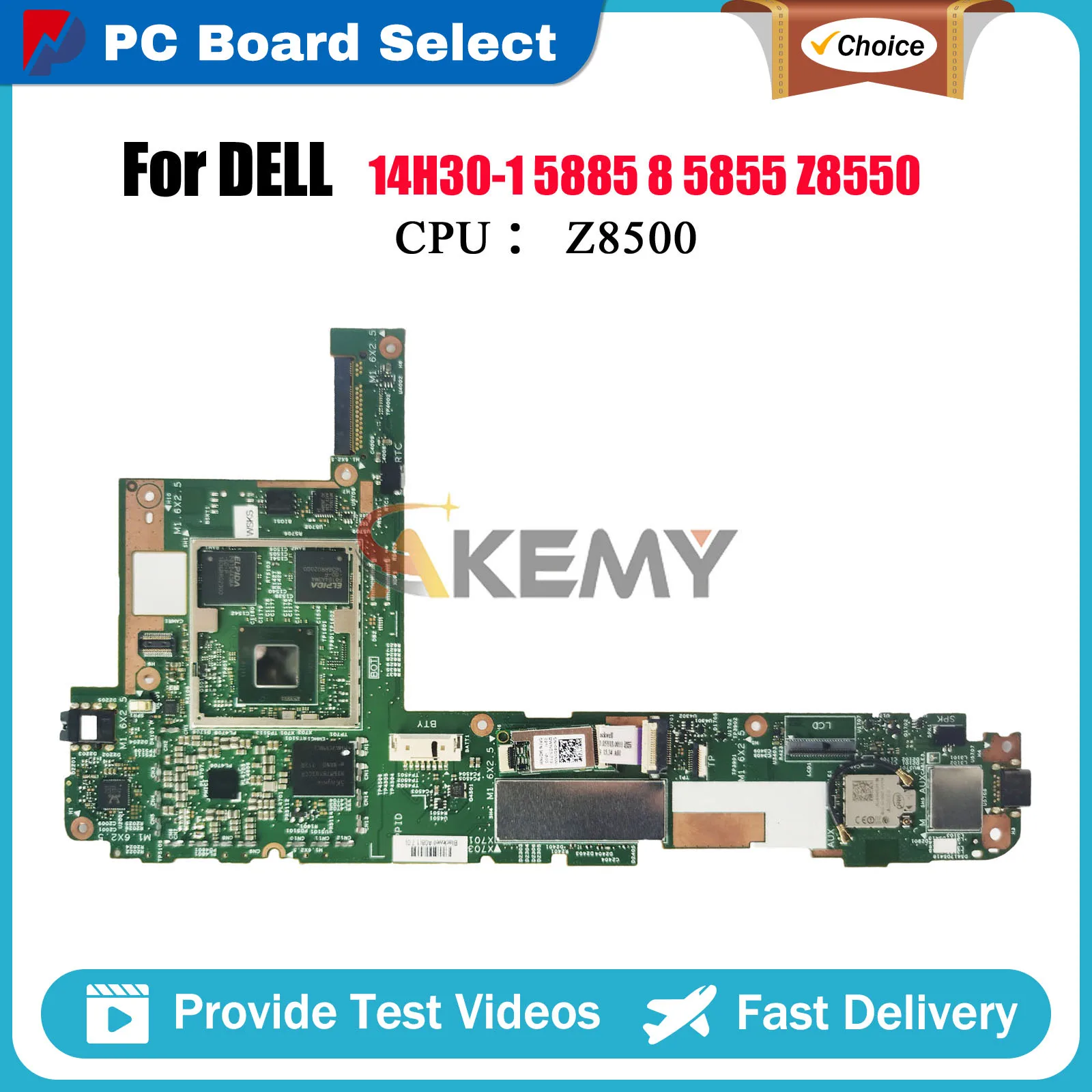 

Материнская плата для ноутбука Dell 5855 x5 Venue8 14H30-1 CN-0MHH51 Z8550 с оперативной памятью SSD, 100% полностью протестирована