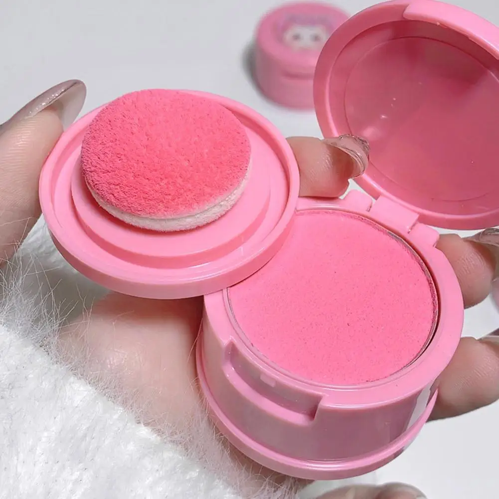 Cute Sponge Face Blusher Matte Natural Cheek Tint Brightening Cosmetics Hachimi Cat Girl's Beauty Makeup Sponge Blush Mud