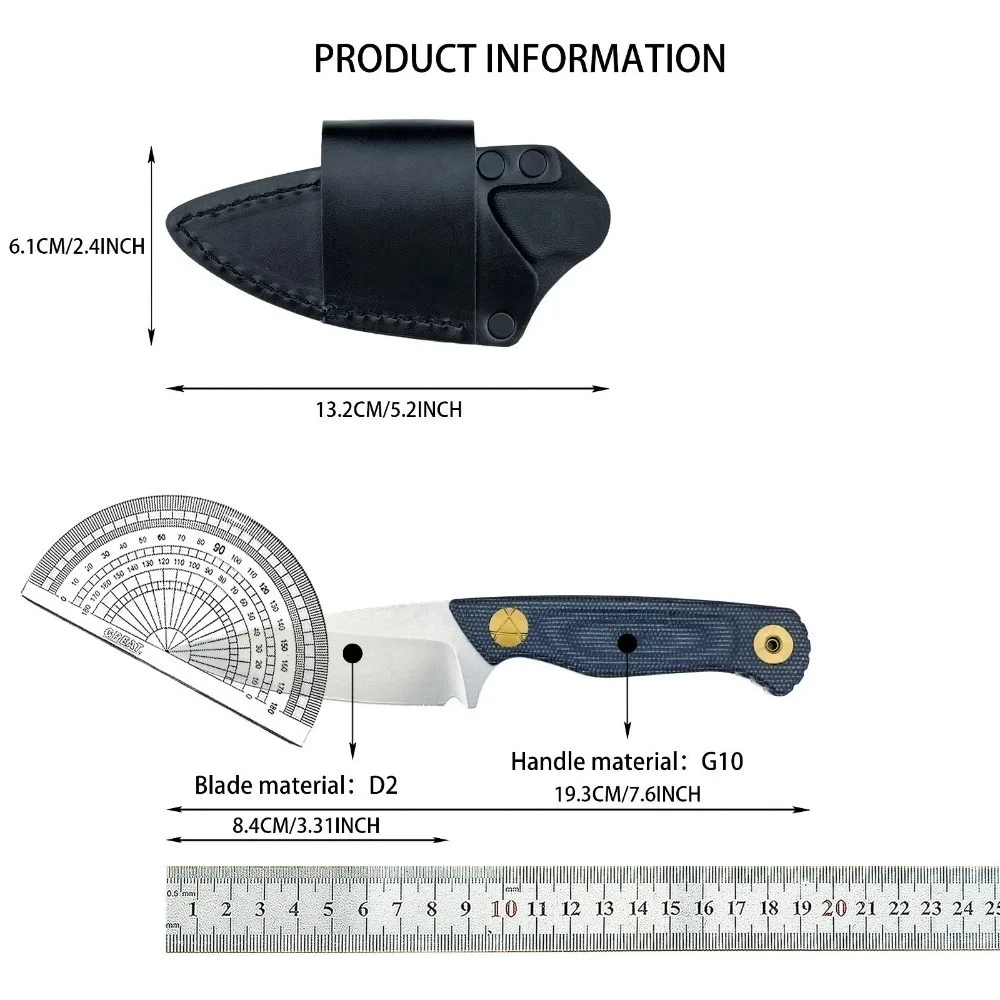 New Style Professional Straight Knife Useful Outdoor Tool Exquisite Fixed Knives with Sheath Survival Knives Defend Knives