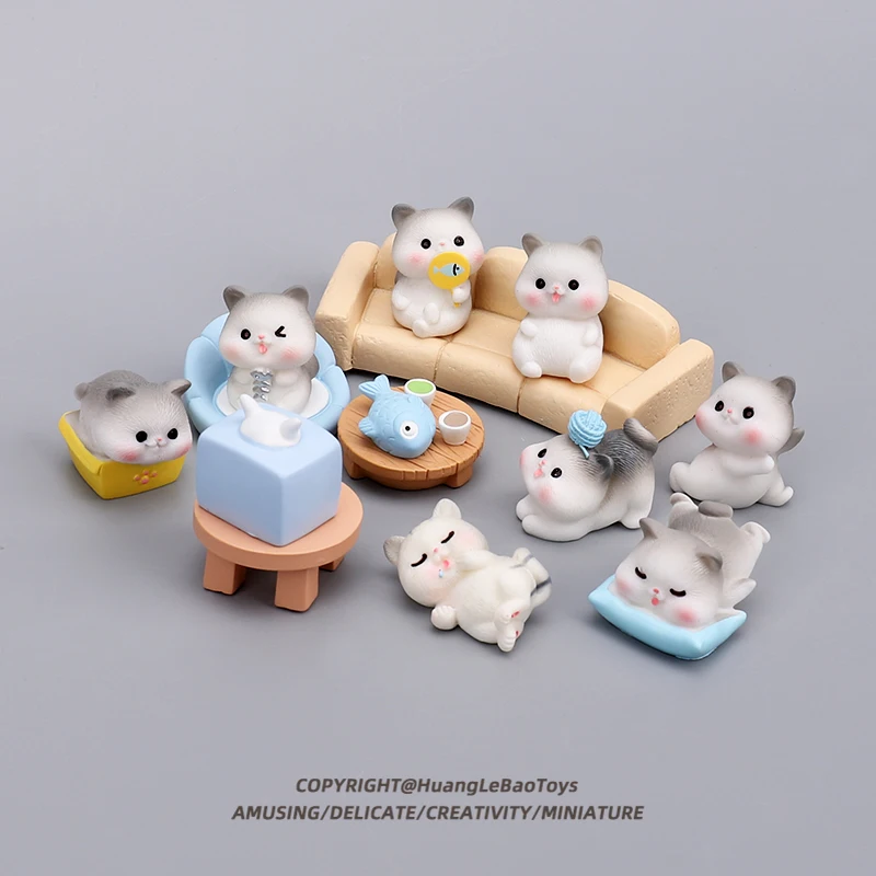 

Creative kittens, mini cute animals, dolls, models, desktops, healing ornaments, ornaments, simulation doll toys