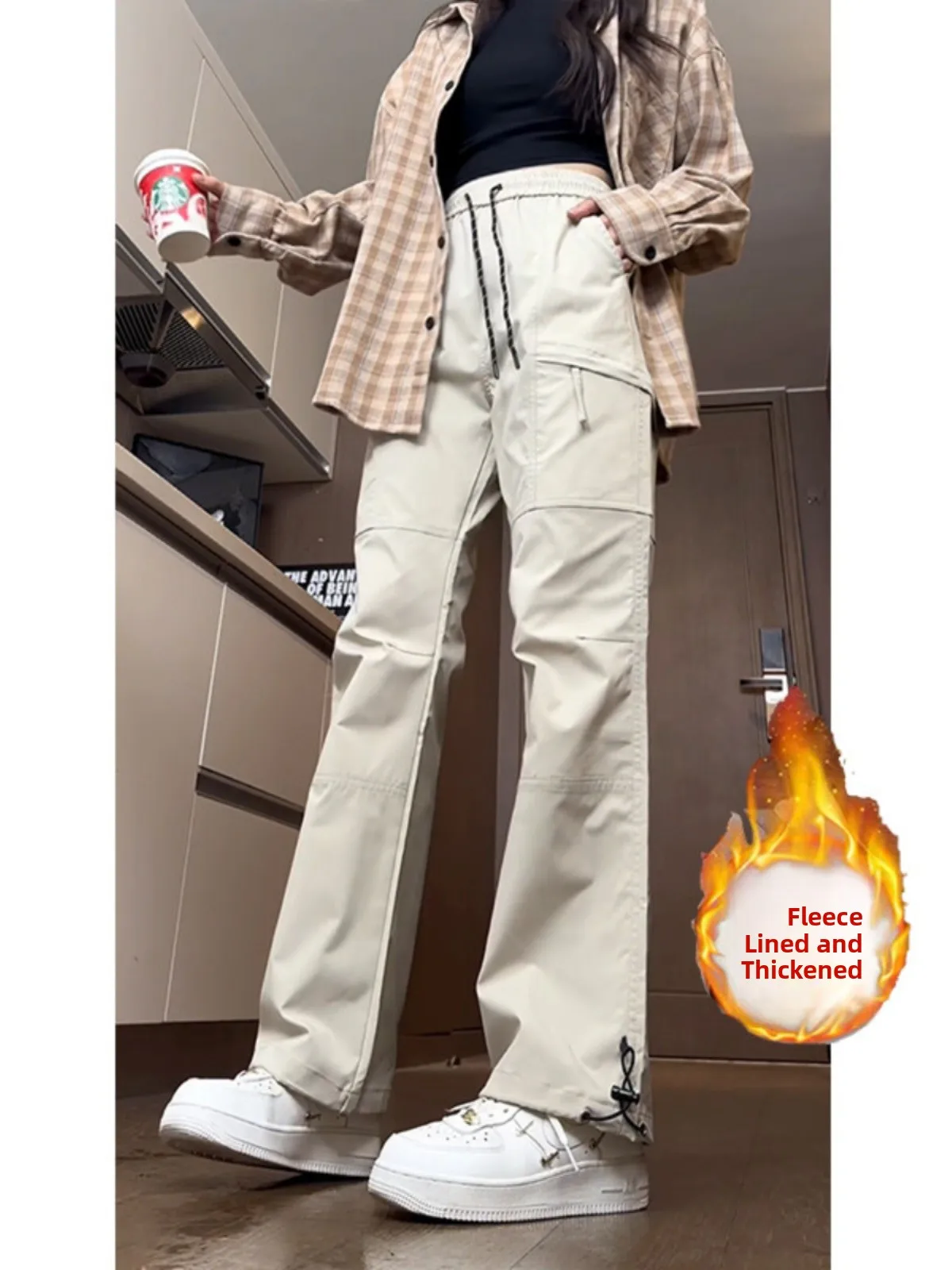 

Мужские рабочие брюки на молнии, утепленные флисом, водонепроницаемые, для активного отдыха, в американском стиле, молодежные, осенне-зимние, модные