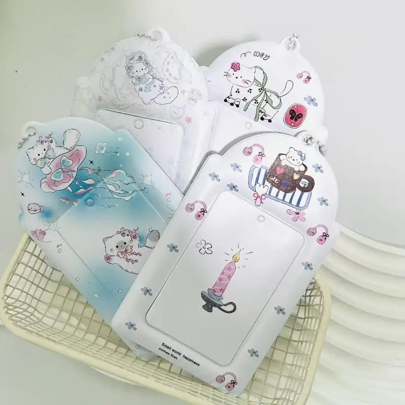 Ins Style Korea Pvc Photocard حامل لطيف الكرتون 3 بوصة Kpop صور بطاقة الأكمام المعبود بطاقة جمع المنظم