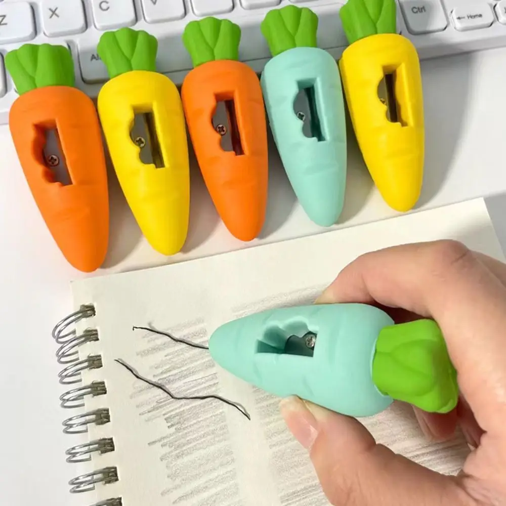 

Funny Pencil Sharpener Big Fruit Erasers 2 in 1 Carrot Soft Pencil Erasers Cartoon Portable Large Carrot Eraser Kids