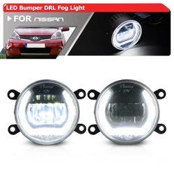 For Nissan Note E11 NE11 2004 2005 2006-2013 Front Bumper DRL Halo Guide Led Daytime Running/ Fog Light Assy Kit Replacement