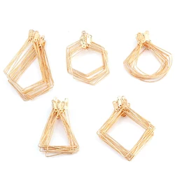 10pcs/Lot Copper Large Circle Hoop Earrings Hoops Geometry Earrings Dangle Clasp Ear Wires Hooks DIY Earring Findings Jewelry