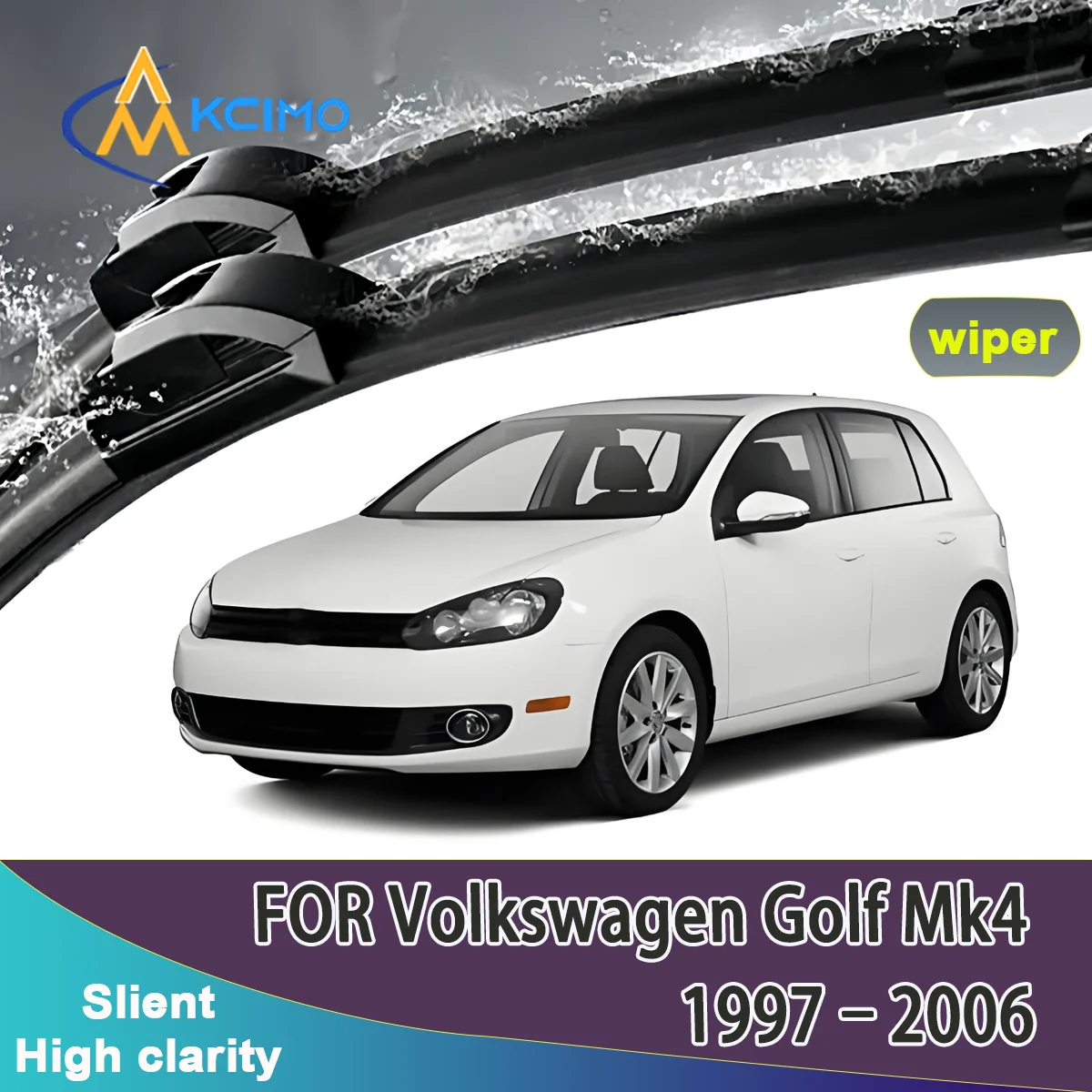 

2pcs Quality Windscreen Silent Black Car Rain Brush Suitable for Volkswagen Golf Mk4 1J 1997-2006 VW Bora HS VW City Golf Wipers