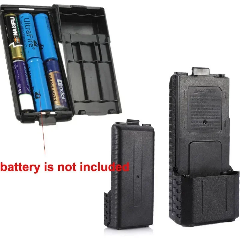 Baofeng UV-5R 6 x AA Extended Battery Case for Walkie Talkie UV5R UV-5RE Plus 5RA 5RB TYT TH-F8 BL-5L Backup Power Shell Cover