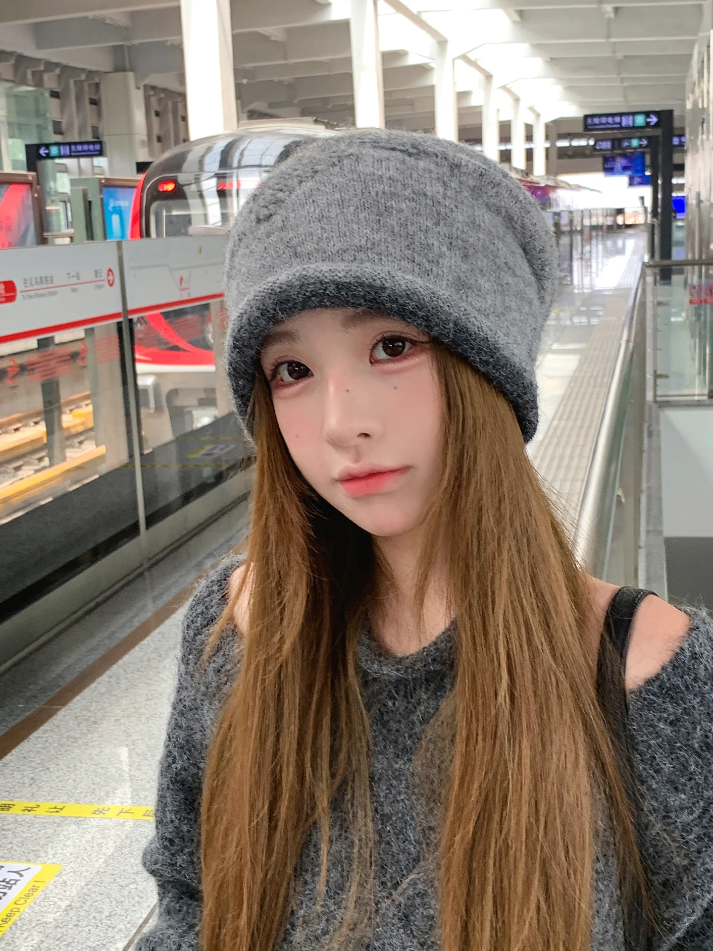 Women's Knitted Hat 2026 New Autumn Winter Korean Style Versatile Woolen Warm Ear Protection Face Slimming Trendy Cap