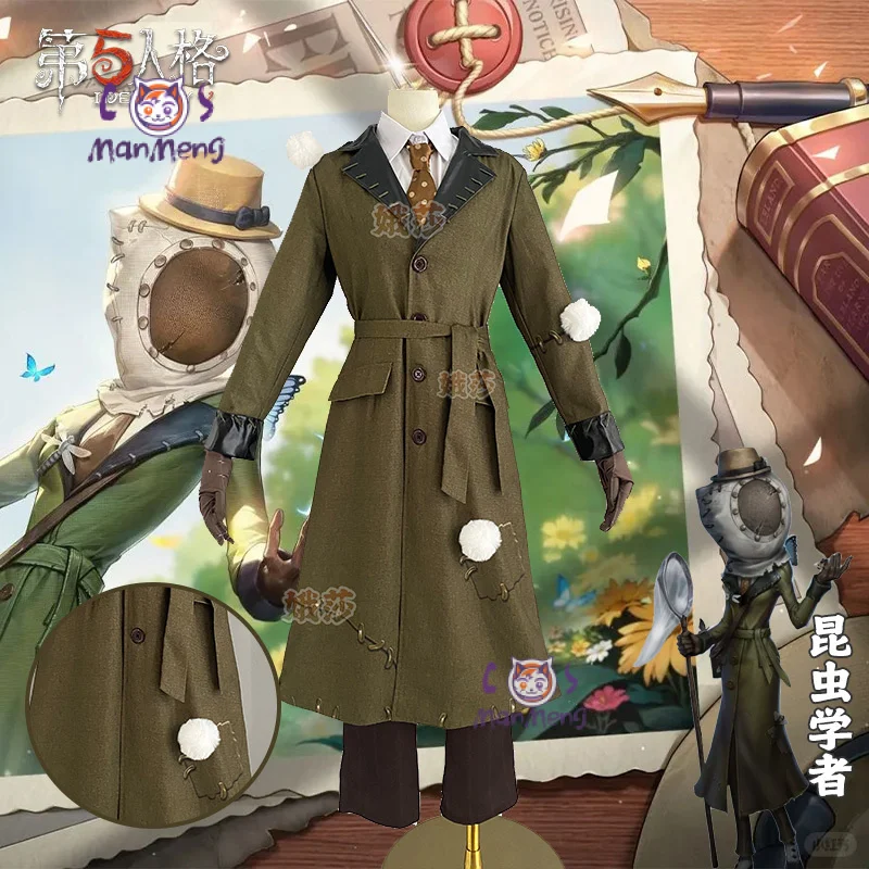 

Melly Plinius Entomologist Game Identity V Косплей Костюм Шляпа часы перчатки куртка рубашка реквизит парик комплект Хэллоуин новая форма