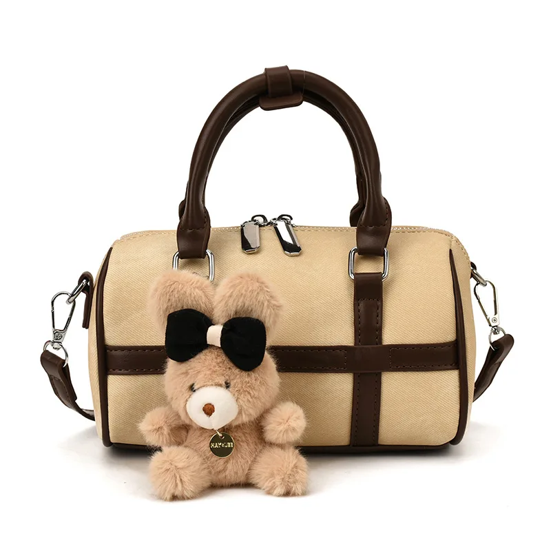 Nieuwe matte schoudertas voor dames, vintage kussen crossbody portemonnee, zachte kunstleren cilindertas voor dagelijks gebruik en daten ​