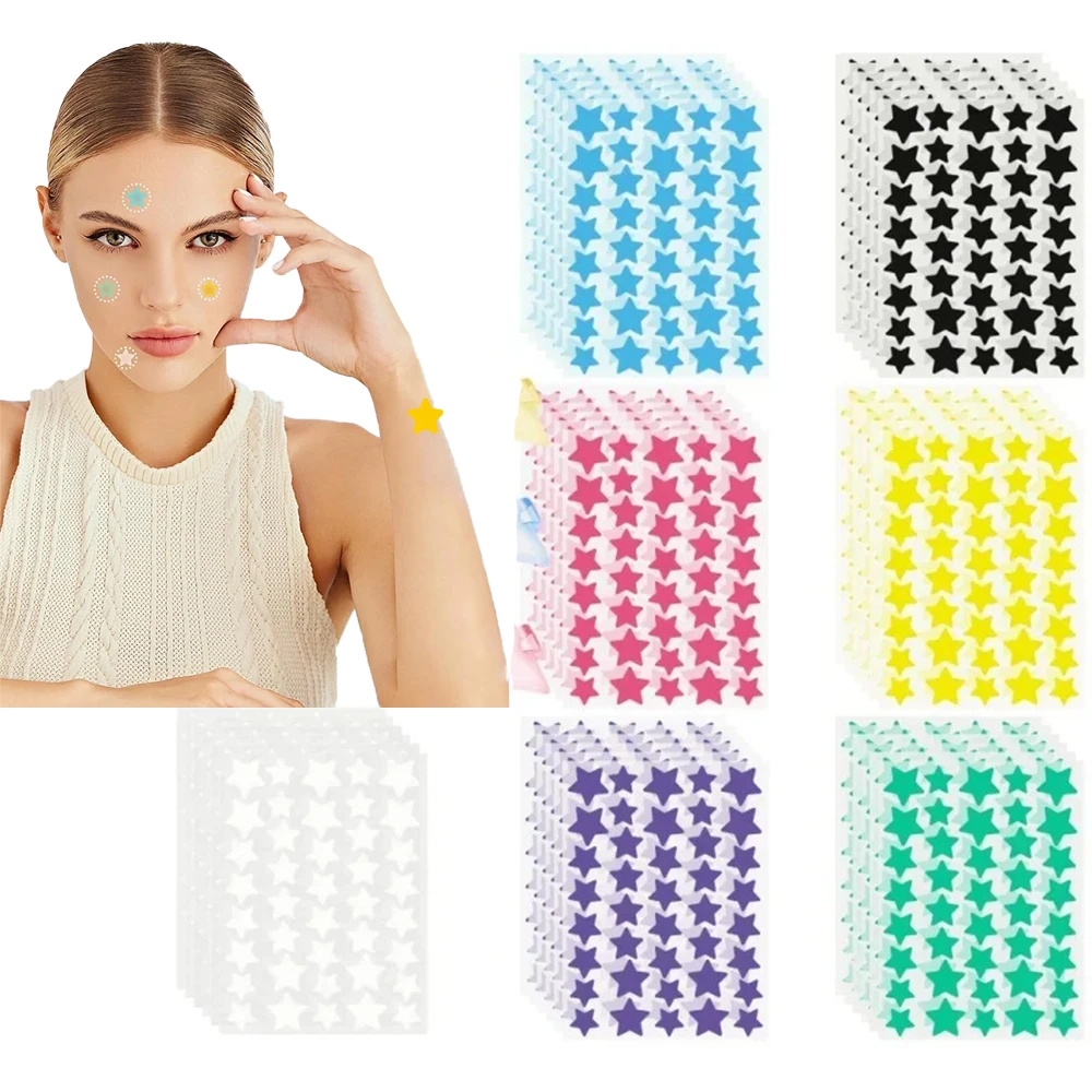 1400 Pcs Pimples Patches, Multi-color Star Acne Patches,Facial Acne Patches,Concealer Acne Patches,Ultra-thin
