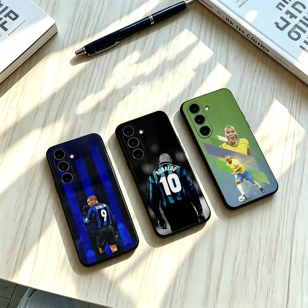 R-Ronaldo Nazario Phenomenon R9 Black Shockproof Painted phone Case For Samsung A73 20,21s,22,31,32,52,53,72