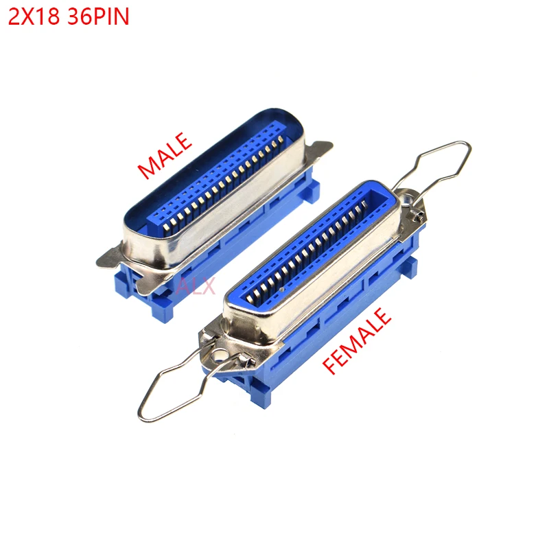 1PCS 57 Series 24/36/50 pin male female plug connector Line Pressed Type for computer printer 24pin/36pin/50pin
