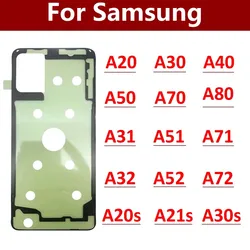 Cinta adhesiva impermeable para cubierta de batería, pegatina trasera para Samsung A20, A30, A50, A70, A20s, A21s, A30s, A51, A71, A32, A52, A72, 2 unidades